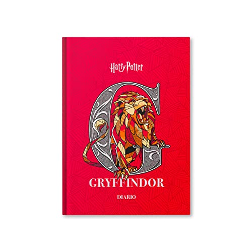 Harry Potter - Agenda scolaire non daté, 10 mois, septembre - juin, Agenda scolaire Wizarding World, 352 pages, couverture souple rembourrée, 14,2 x 19,3 cm, couverture blason Gryffondor