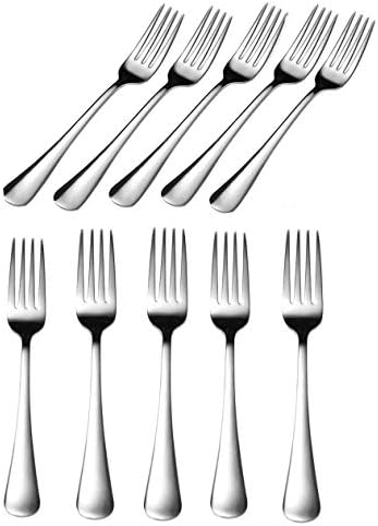 MIZORLIE 10-Piece Dinner Forks Set 7 Inches Food-Grade Stainless Steel