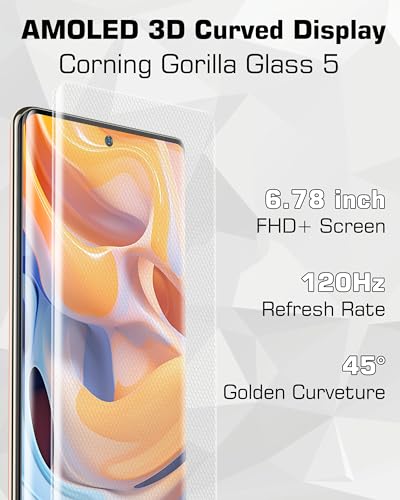 Ulefone Note 17 Pro Smartphone Ohne Vertrag, 24GB RAM + 256GB ROM Handy, 108MP + 32MP Kamera mit 6.78 Zoll Bildschirm, 5050mAh Akku, Android 13 Smartphone, Dual-SIM 4G/OTG/Face ID/GPS-Weiß – Bild 7