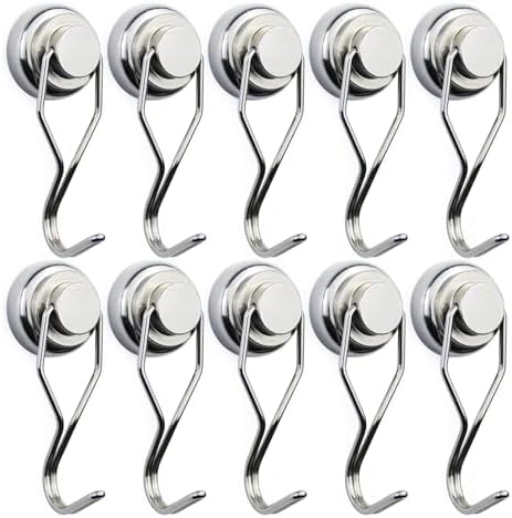 Neodymium Magnetic Hook 675mm 10-Pack for Refrigerators Other Magnetic Surfaces