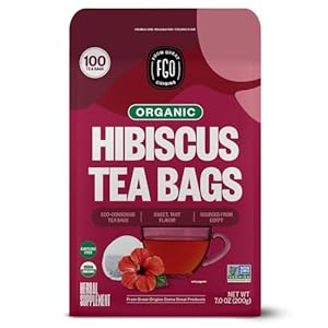 FGO Organic Hibiscus Tea, 100 Count...