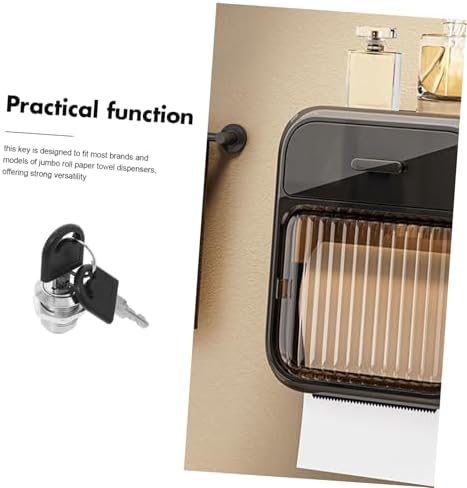 Jumbo Roll Paper Towel Dispenser Lock Security Key Set Sturdy Design