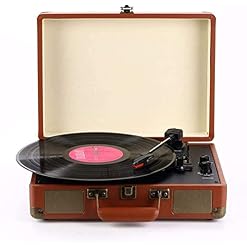 Gramophone, Tourne-Disque, Platine Portable, Valise de Gramophone avec Haut-Parleur stéréo Bluetooth à 3 Vitesses, Prend en Charge USB/Sortie/Prise Casque (A) - Les Beatles, Paul McCartney, John Lennon, RIngo Starr, George Harrison