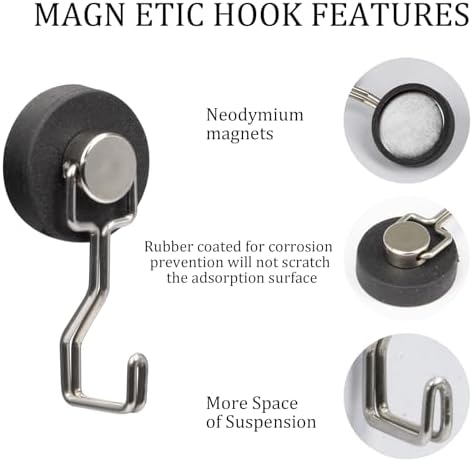 DUGUJIUJIAN Magnetic Hooks Essential for Hanging