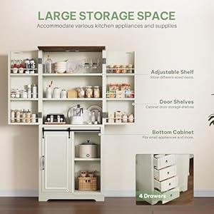   YITAHOME-71-Kitchen-Pantry-Tall-Farmhouse-Storage-Cabinet-with-Drawer-Organizer-Barn-Doors-and-Adjustable-Shelves-for-Kitchen-Dining-Room-Living-Room-Off-White