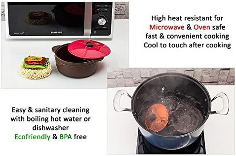 Microwave Silicone Food Steamer with Handle Lid