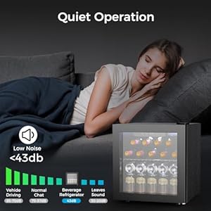 Kndko Mini Beverage Refrigerator - 48 Can Mini Fridge with Digital Temperature Control, LED Light, Reversible Door, Perfect for Home, Office, Bar, and Game Room - 1.3 Cu.Ft, Black Kndko Mini Beverage Refrigerator 48 Can Mini Fridge with Digital Temperature Control LED Light Reversible Door Perfect for Home Office Bar and Game Room 13 CuFt Black