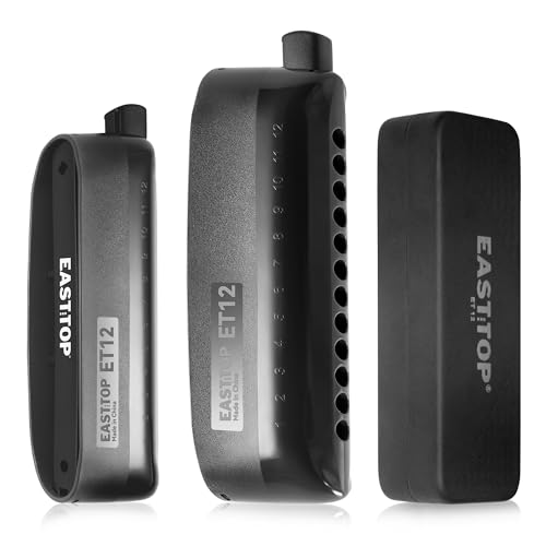 EAST TOP Harmonica chromatique ET12 pour adultes et professionnels au design unique et moderne - Les Beatles, Paul McCartney, John Lennon, RIngo Starr, George Harrison EAST TOP Harmonica chromatique ET12 pour adultes et professionnels au design unique et moderne