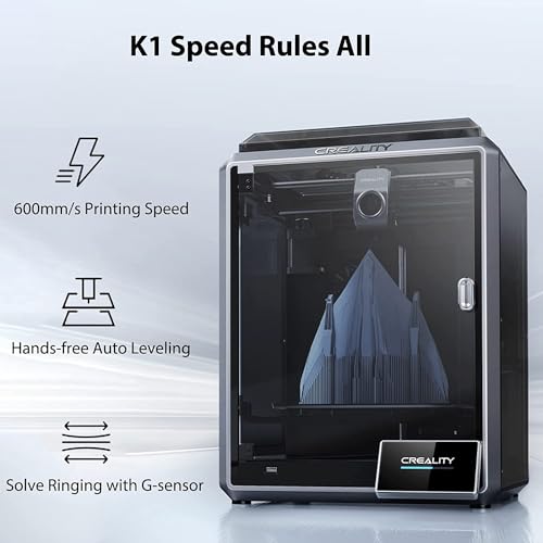 Creality K1 3D-Drucker, 600 mm/s Druckgeschwindigkeit 3D Printer, Dual-Core 1,2 GHz CPU, LCD-Auto-Nivellierfunktion, Doppelventilator-Kühlungsmodell, Druckgröße 220 * 220 * 250 mm – Bild 3