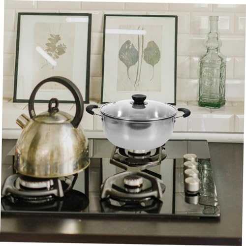 Stainless Steel Soup Pot Multi-Layer Cooking Lid Eco-Friendly Durable
