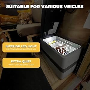   Setpower-AJ40-Portable-Refrigerator-with-Cover-42-Quart-Electric-Cooler-12-Volt-Refrigerator-Car-Fridge-Car-for-Truck-Van-RV-Camping-Travel-Fishing