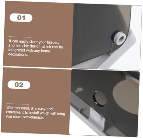 Mucklily Plastic Paper Towel Dispenser Touchless Wall Mount for Home