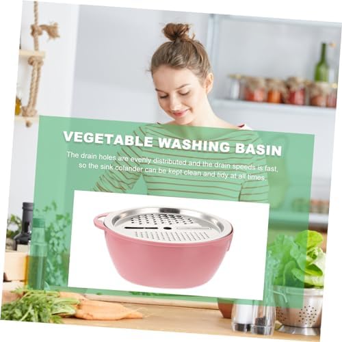 Manual Rice Washer and Grater Set Durable Stainless Steel Tool for Kitchen