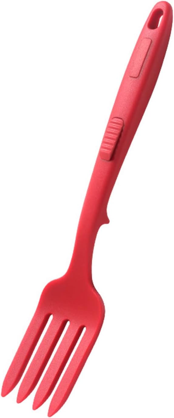 Flexible Silicone Salad Forks Set of 4 Red