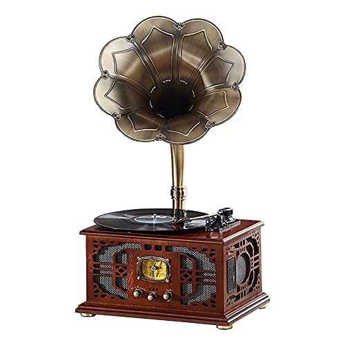 YTGDBDG Tourne-Disque Gramophone, phonographe Vintage Gramophone avec Corne en cuivre, Tourne-Disque Vinyle phonographe Vintage pour la Maison, Le Bureau - Les Beatles, Paul McCartney, John Lennon, RIngo Starr, George Harrison YTGDBDG Tourne-Disque Gramophone, phonographe Vintage Gramophone avec Corne en cuivre, Tourne-Disque Vinyle phonographe Vintage pour la Maison, Le Bureau
