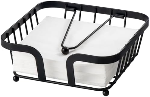 Zhithink Premium Square Napkin Holder Black