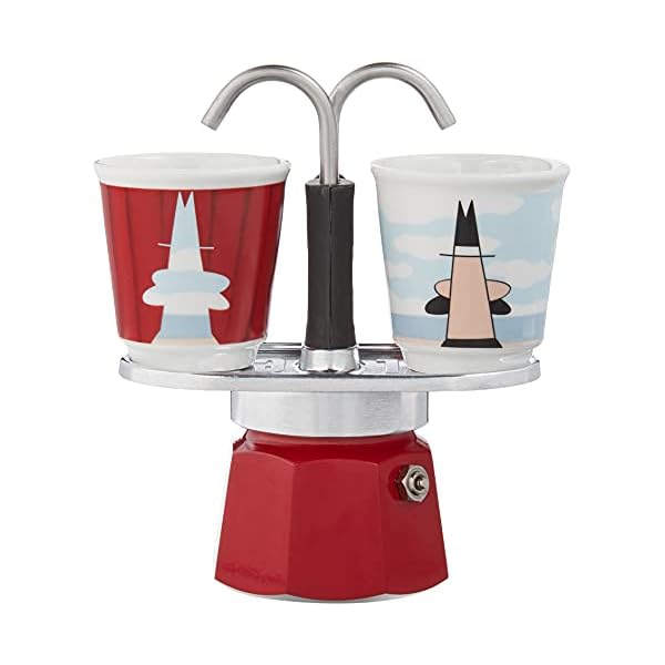   Bialetti-Mini-Express-Magritte-Moka-Set-includes-Coffee-Maker-2-Cup-28-Oz-2-shot-glasses-Red-Aluminium