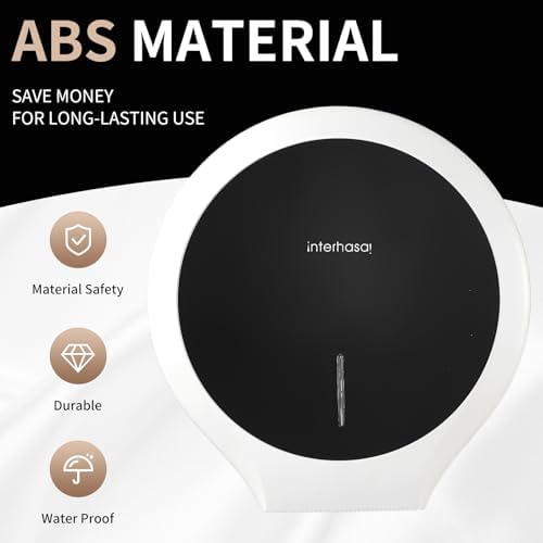 Durable Black Commercial Toilet Paper Dispenser for Home Public Use