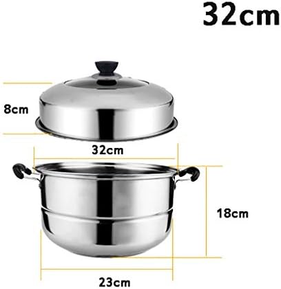JSINEE Stainless Steel Steamer Pot 2-Layer Commercial Use