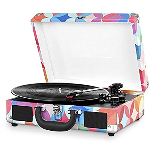Tourne-Disque à 3 Vitesses, entraînement par Courroie avec Haut-parleurs stéréo intégrés, Prise en Charge USB/Sortie/Prise Casque 3,5 mm, Design Valise (A) - Les Beatles, Paul McCartney, John Lennon, RIngo Starr, George Harrison Tourne-Disque à 3 Vitesses, entraînement par Courroie avec Haut-parleurs stéréo intégrés, Prise en Charge USB/Sortie/Prise Casque 3,5 mm, Design Valise (A)