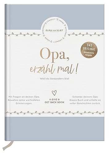 Opa, erzähl mal! | Elma van Vliet: Das Erinnerungsalbum deines Lebens | Persönliches Geschenk für Opa zum Geburtstag, zu Weihnachten oder einfach so