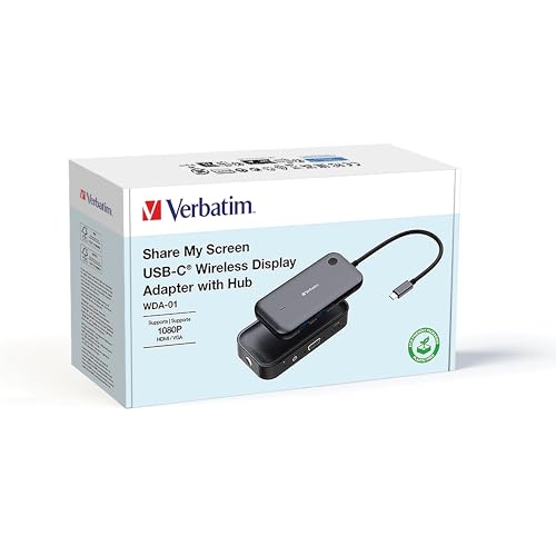 Verbatim Share My Screen HD HDMI Wireless Transmitter und Receiver für Streaming, Video/Audio Übertragung, kabelloser HDMI Extender für Laptop, PC, Smartphone zu TV, Monitor, Beamer – Bild 8