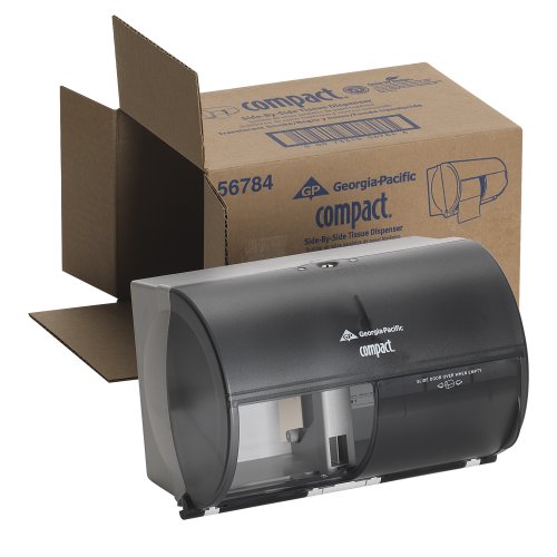 Compact 2-Roll Coreless Toilet Paper Dispenser with Key Lock