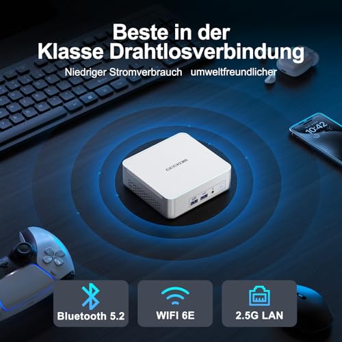 GEEKOM XT12 Pro Mini PC, Intel i9-12900H (14 Kerne, 20 Threads, 24 MB Cache, 5,0 GHz) NUC Desktop PC, Wi-Fi 6E Mini Computer, 32 GB DDR4 Windows 11 Pro 1TB Mini NUC Computer, 2*USB4 | 8K UHD – Bild 7