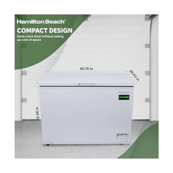   Hamilton-Beach-HBFRF1006-Chest-Freezer-Adjustable-Thermostat-Removable-Vinyl-Coated-Wire-Basket-Easy-Defrost-Drain-10-Cubic-Feet-10-cu-ft-White-pack-of-1