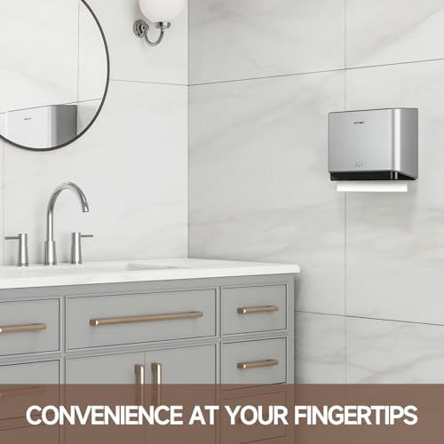 200-Sheet Wall-Mounted Paper Towel Dispenser Silver