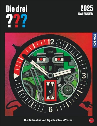 Die drei ??? Posterkalender 2025: Großer Wandkalender für alle Fans: die kultigen Cover-Illustrationen von Aiga Rasch zur beliebten Buchserie. ... Detektive (Kino-Entertainment Kalender Heye)