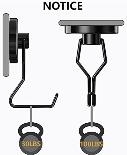 Tohoer 100LBS Neodymium Magnetic Hooks Heavy Duty
