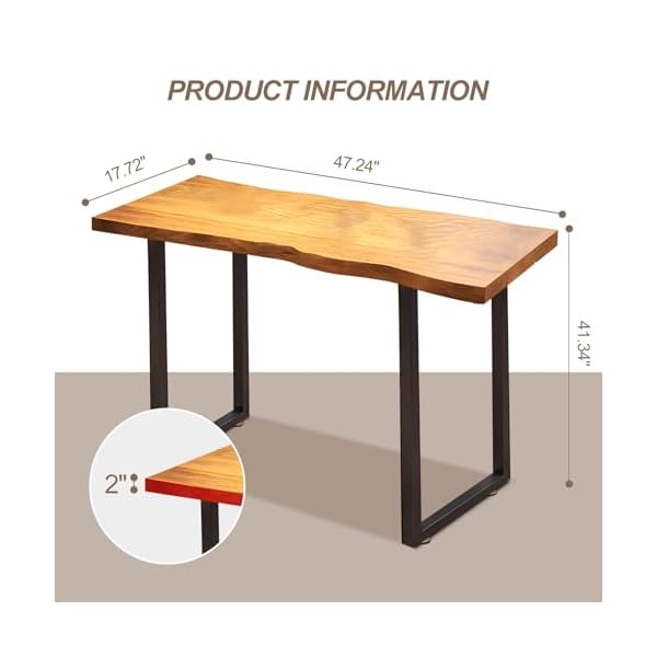   Bar-TableBar-Height-Pub-Table-with-Sturdy-Metal-FrameNarrow-High-Top-TableRectangular-High-Top-Kitchen-Dining-Counter-Tables-for-Bar-PubDining-RoomSmall-SpaceNarrow-Space-Wood