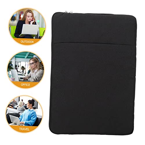 WATIIFUFU 14-Zoll-Computertasche Laptoptaschen verschleißfeste Laptoptasche Schoßtisch computer tasche computer bag gehäuse praktische Tasche für Tablet Reise-Laptop-Tasche Polyester Black – Bild 6