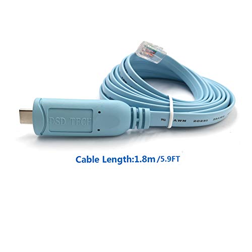 DSD TECH Konsolen Kabel USB C auf RJ45 SH-RJ45B mit FTDI Chip für Cisco NETGEAR Router/Switches Unterstützt MacBook Pro/Air 2018 und andere USB-C-Laptops – Bild 5