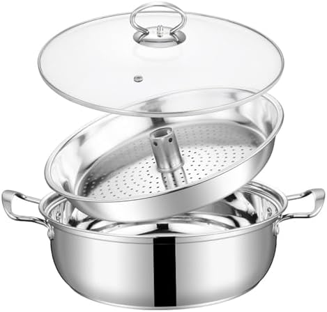 Stainless Steel STEamer Pot for Cooking Soups Stews Seafood