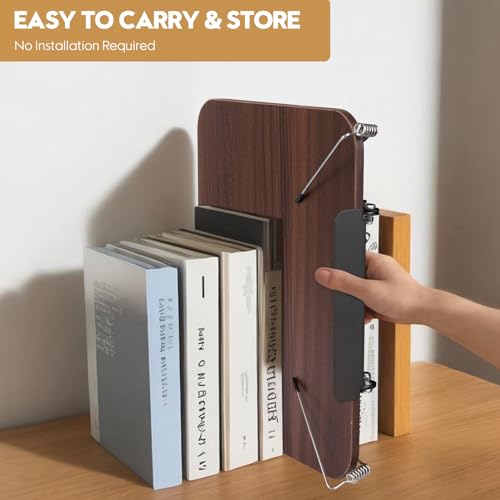 MSDADA Hölzern Leseständer Buchständer Kochbuchhalter Buchstütz, Faltbar und Tragbar, Halterbrett aus Bambus für Noten Rezepten iPads Laptops(Braun) – Bild 8