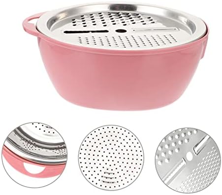 Manual Rice Washer and Grater Set Durable Stainless Steel Tool for Kitchen
