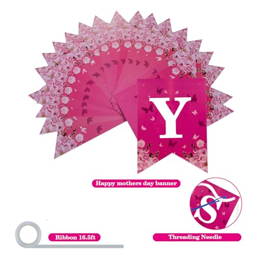 toututu Happy Mothers Day Banner, Mothers Day Decorations for Party, Mother's Day Decoration Banners Backdrop suit for home or outdoor Decor, Happy Mother's Day Banners Background Party supplies - Image 8