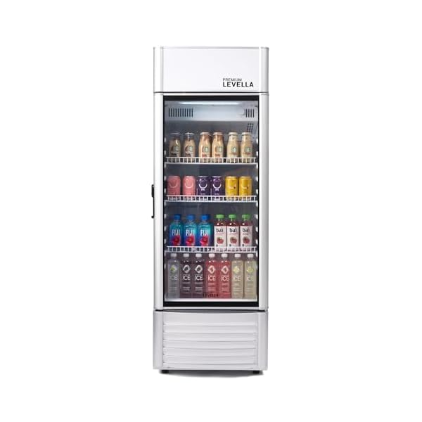   PremiumLevella-PRF65DX-Single-Door-Merchandiser-Refrigerator-Upright-Beverage-Cooler-65-cu-ft-Silver-65-cuft-Single-Swing-Door