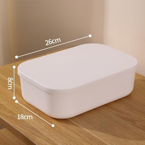 Stackable Plastic Storage Bins with Lid for Home Office