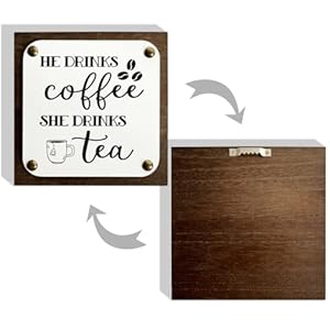   Coffee-Tea-Sign-Wooden-Box-Sign-Decor-Art-Farmhouse-Wood-Sign-Rustic-Decor-Tabletop-Decor-Anniversary-Decor-Coffee-Tea-Lover-Home-Decor-Coffee-Decor-Art-Cafe-Decor-Coffee-Bar-Decoration