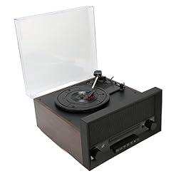 Platine Vinyle Tourne Disque 5.0 Jack 3.5mm Vintage 8 en 1 Radio AM FM Enregistrement USB 3 Vitesses pour (Prise UE) - Les Beatles, Paul McCartney, John Lennon, RIngo Starr, George Harrison
