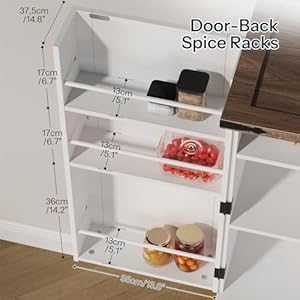 HOOBRO Farmhouse Kitchen Pantry Cabinet, 71.6” Storage Cabinet with LED Light and Sliding Barn Door, Pantry Cabinet with Adjustable Shelf and Drawer, for Kitchen, Dining Room, White and Walnut HOOBRO Farmhouse Kitchen Pantry Cabinet 716 Storage Cabinet with LED Light and Sliding Barn Door Pantry Cabinet with Adjustable Shelf and Drawer for Kitchen Dining Room White and Walnut