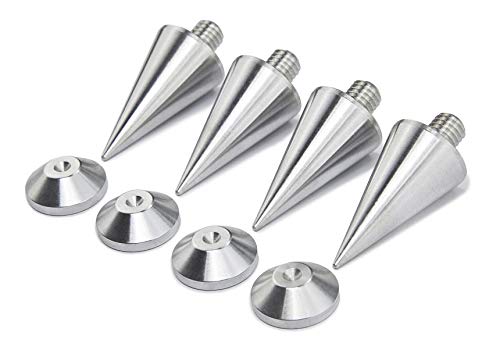 PrecisionGeek M8 Aluminium Haut-Parleur Pointes de découplage/Cônes + Contre-Pointes - Les Beatles, Paul McCartney, John Lennon, RIngo Starr, George Harrison PrecisionGeek M8 Aluminium Haut-Parleur Pointes de découplage/Cônes + Contre-Pointes