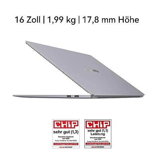 HUAWEI MateBook 16s 2023 | 16" 2.5 K True-Colour-Touchscreen | 13th Gen Intel Evo Platform Powered by Intel Core i9 | 16 GB RAM | 1 TB SSD | Windows 11 | Space Gray | TÜV Rheinland Low Blue Light – Bild 3