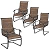  NUU-GARDEN-Patio-Dining-Chairs-Set-of-4-All-Weather-Outdoor-Padded-Textilene-Patio-Chairs-Breathable-Spring-Motion-Textile-High-Back-Outdoor-Dining-Chairs-for-Backyard-Lawn-Deck-Brown