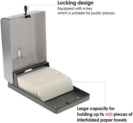 Decdeal Bath Tissue Holder Box Cover Multi-Fold Towel Holder Home Office Use