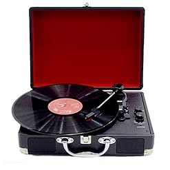 YTGDBDG Tourne-Disque pour Tourne-Disque Vinyle, phonographe BL en Cuir, Haut-parleurs intégrés, Platine USB, Vie intéressante - Les Beatles, Paul McCartney, John Lennon, RIngo Starr, George Harrison