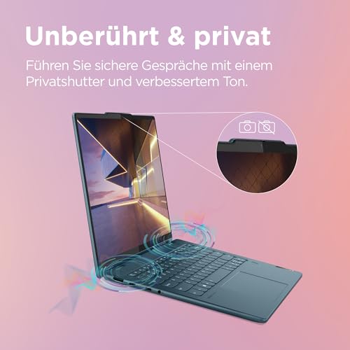 Lenovo Yoga 7 Convertible Laptop | 14" WUXGA OLED Touch Display | AMD Ryzen 5 7535U | 16GB RAM | 512GB SSD | AMD Radeon Grafik | Win11 Home | QWERTZ | blaugrün | inkl. Pen | 3 Monate Premium Care – Bild 6